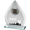 Picture of Jade|blk|silv Glass Teardrop Plaque With Silv|blk Trim Trophy (1in Cen) - 6.5in