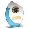 Picture of Jade|blue Glass With Gold Trim Trophy (1in Centre) - 5.5in
