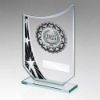Picture of Jade|blk|silv Glass Star Plaque With Silv|blk Trim Trophy - (2in Cen) - 8in