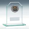Picture of Jade Glass Rectangle Plaque With Silv|blk Wreath Trim Trophy (1in Cen) - 4.5in