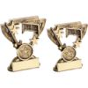 Picture of Brz|gold Hockey Mini Cup With Plate (1in Centre) - 3.75in