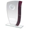 Picture of Jade Glass With Claret|silver Marble Detail And Hockey Insert With Plate - 7.25"