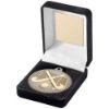 Picture of Black Velvet Box And 50mm Hockey Medal Trophy Matt Silver|gold - 3.5in