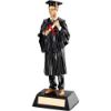 Picture of Blk|gold Resin Male Graduate Figure With Plate - 9.25in