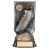Picture of Gunmetal Grey|gold Filled Plastic Football Boot On Net & Plate (1in Cen) - 6.5"