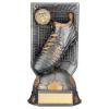 Picture of Gunmetal Grey|gold Filled Plastic Football Boot On Net & Plate (1in Cen) - 6.5"