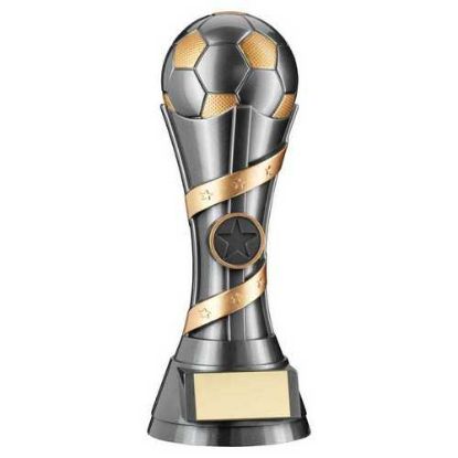 Picture of Gunmetal Grey~gold Filled Plastic Football Column With Plate (1in Cen)