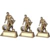 Picture of Brz|gold Male Football Mini Figure With Plate (1in Centre) - 4in