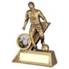 Picture of Brz|gold Male Football Mini Figure With Plate (1in Centre) - 4in