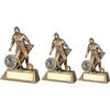 Picture of Brz|gold Female Football Mini Figure With Plate (1in Centre) - 4in