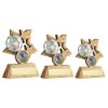 Picture of Brz|pew|gold Multi Star Football With Plate   (1in Centre) - 4.5in