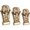 Picture of Brz|gold Football Crown Flatback With Plate (1in Centre) - 5.75in