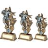 Picture of Brz|pew|gold Male Football Figure On Star Backdrop With Plate (1in Centre) - 10"