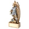 Picture of Brz|pew Female Football Figure On Star Net Backing With Plate (1in Cen) - 7.5in