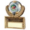 Picture of Brz|pew|gold Mini Football Wreath On Net With Plate (1in Centre) - 3.25in
