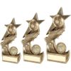 Picture of Brz|gold Football And Boot On Shooting Star With Plate (1in Centre) - 4.5in