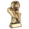 Picture of Brz|gold|pew Flatback Football And Boots On Riser With Plate (1in Cen) - 6.5in