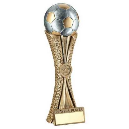 Picture of Bz~pw~g Football On Tri Mesh Column With Plate (1in Cen) Players Player