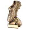 Picture of Brz|gold Football Boot On Half Ball Base With Plate (1in Centre) - 6.5in