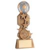 Picture of Brz|pew|gold Football On Stars Flatback With Plate (1in Centre) - 6in