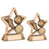 Picture of Brz|gold Resin Football Mini Star With Plate   (1in Centre) - 3.75in