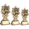 Picture of Brz|gold Football 3 Star Wreath Series With Plate (1in Centre) - 5.5in