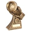 Picture of Brz|gold Football And Goalkeeper Glove On Net Base With Plate (1in Cen) - 7.25in