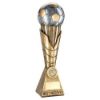 Picture of Brz|pew|gold Football On Leaf Column With Plate (1in Cen) Most Improved - 12"