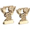 Picture of Brz|gold Football Mini Cup With Plate (1in Centre) - 4.25in