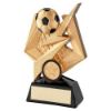 Picture of Gold|black Football On Bolt Pentagon With Plate (1in Centre) - 4in