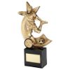 Picture of Gold|black Male Football Swoosh Figure With Plate (1in Centre) - 8in