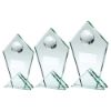 Picture of Jade Glass Pointed Plaque With Half Football And Plate - 5.75in
