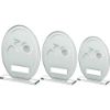 Picture of White|silver Printed Glass Oval With Football Insert And Plate - 7.25in