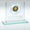 Picture of Jade Glass With Silver Football And Plate (1in Centre) - 3.25in
