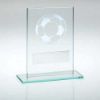 Picture of Jade Glass With Silver Football And Plate (1in Centre) - 4.5in