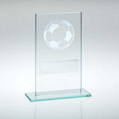 Picture of Jade Glass With Silver Football And Plate (1in Centre) - 5.5in