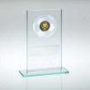 Picture of Jade Glass With Silver Football And Plate (1in Centre) - 5.5in