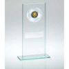 Picture of Jade Glass With Silver Football And Plate (1in Centre) - 7.25in