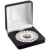 Picture of Black Velvet Box And 70mm Football Medal Trophy (1in Centre) Silver - 4in