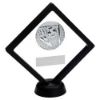Picture of Black|clear Plastic Box With Football Insert Trophy Silver - 6in