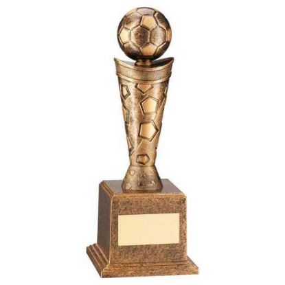 Picture of Bronze|gold Plastic Football Figure On Base - 8.5in