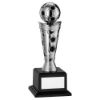 Picture of Silver|black Plastic Football Figure On Base - 8in