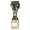 Picture of Pewter|gold Plastic Wembley Figure On Cream Marble Trophy (1in Cen) - 9in