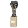 Picture of Pewter|gold Plastic Wembley Figure On Cream Marble Trophy (1in Cen) - 10in