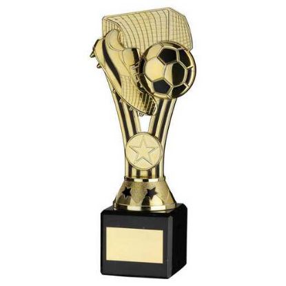 Picture of Gold~black Plastic Wembley Figure On Black Marble Trophy