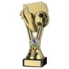 Picture of Gold|black Plastic Wembley Figure On Black Marble Trophy (1in Cen) - 6.75in