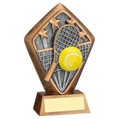 Picture of Brz~gold Diamond Holder With Tennis Disc With Plate