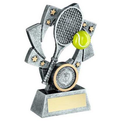 Picture of Pew|gold|yellow Tennis Star Spiral With Plate (1in Centre) - 4.25in