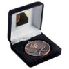 Picture of Black Velvet Box And 60mm Medal Tennis Trophy Bronze - 4in