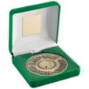Picture of Green Velvet Box And 70mm Ant Gold Umpire Medallion With Tennis Insert - 4in